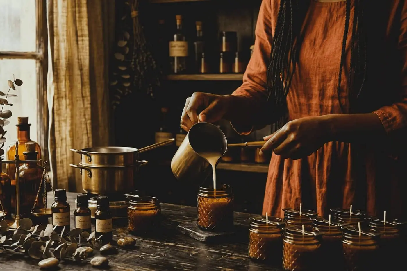 Aurelia candles being hand-poured
