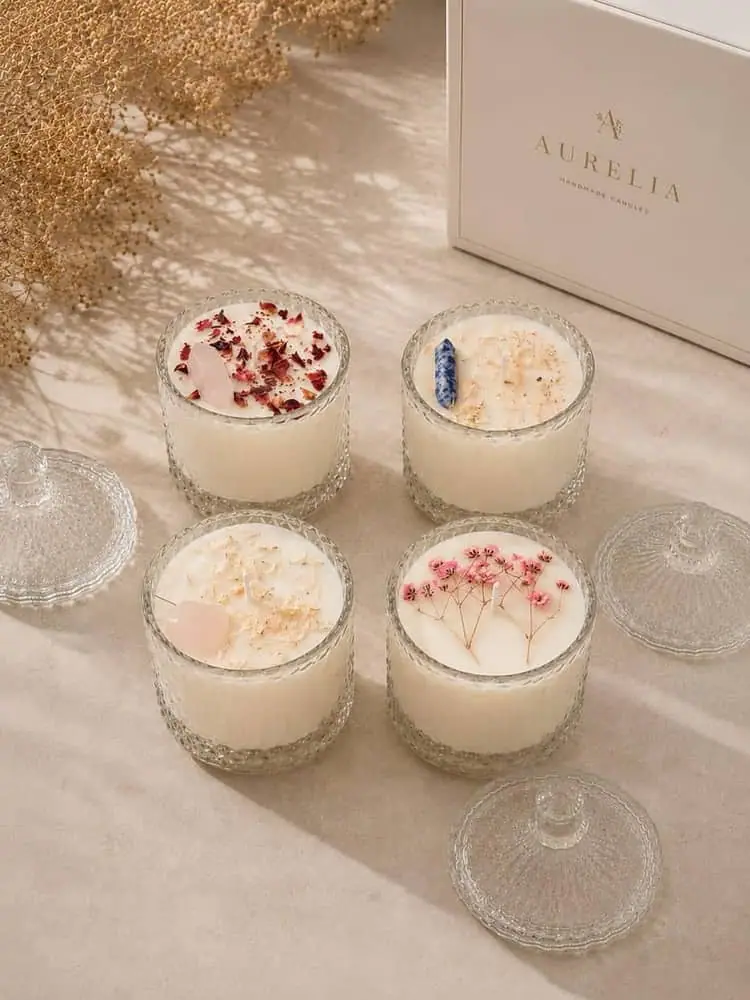 Luxe Mini Crystal Jar Candle Set — Aurelia Candles